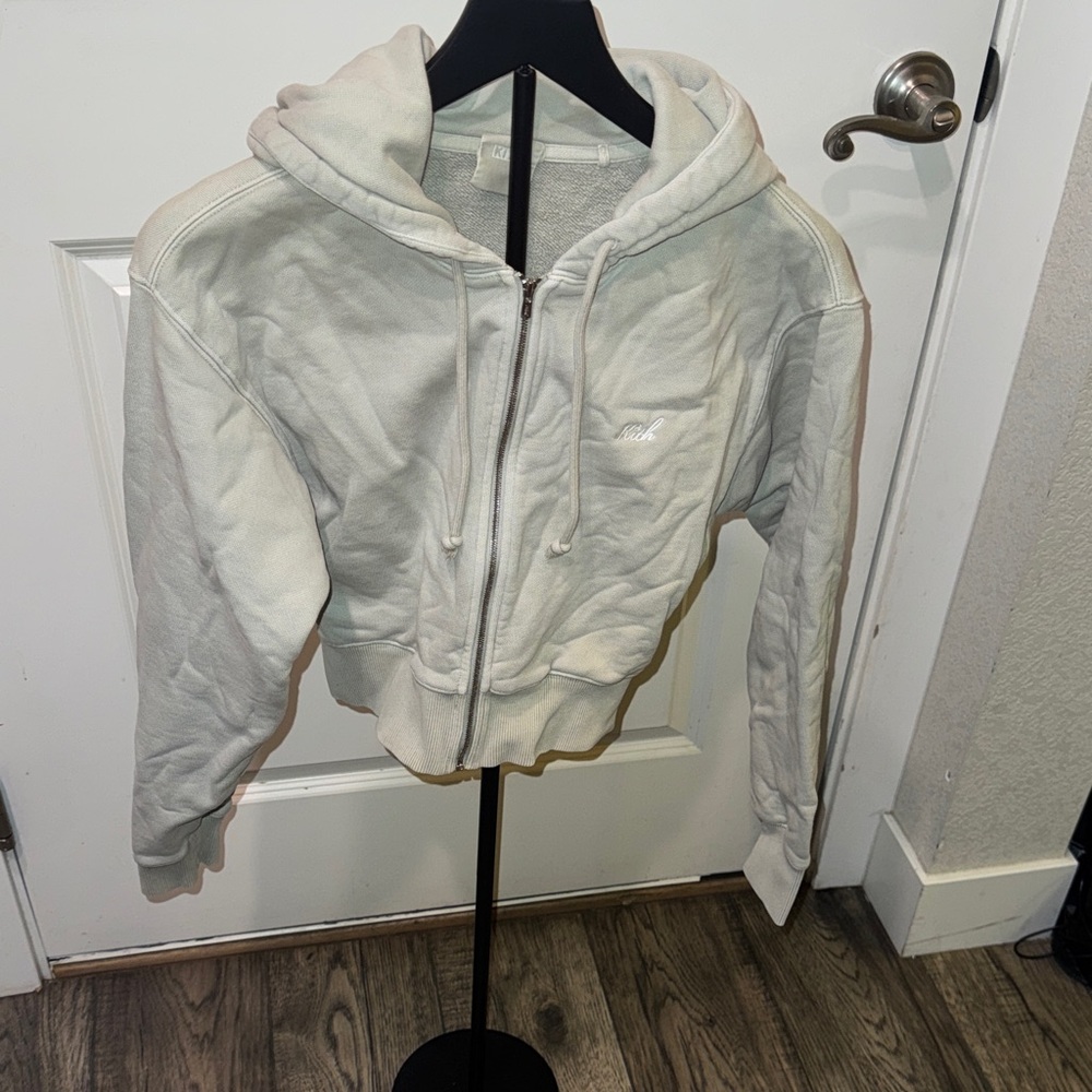 Kith Women's Cream Zip-Up Hoodie